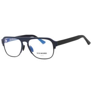 Cutler And Gross Men's Eyeglasses - Blue/Gunmetal Rectangular Frame | CGOP136555 004