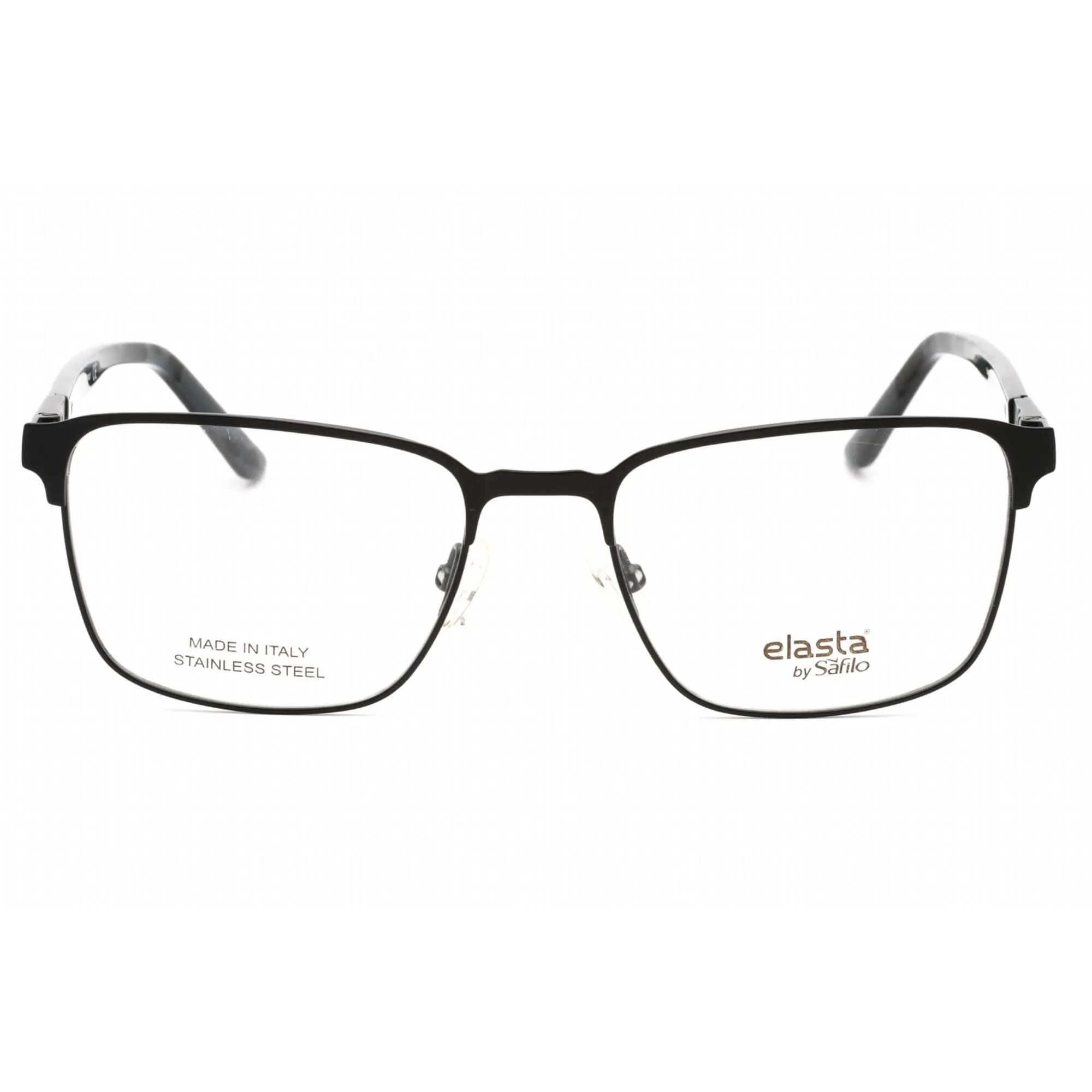 Elasta Men's Eyeglasses - Matte Black Acetate/Metal Square Frame | E 3124 0003 00