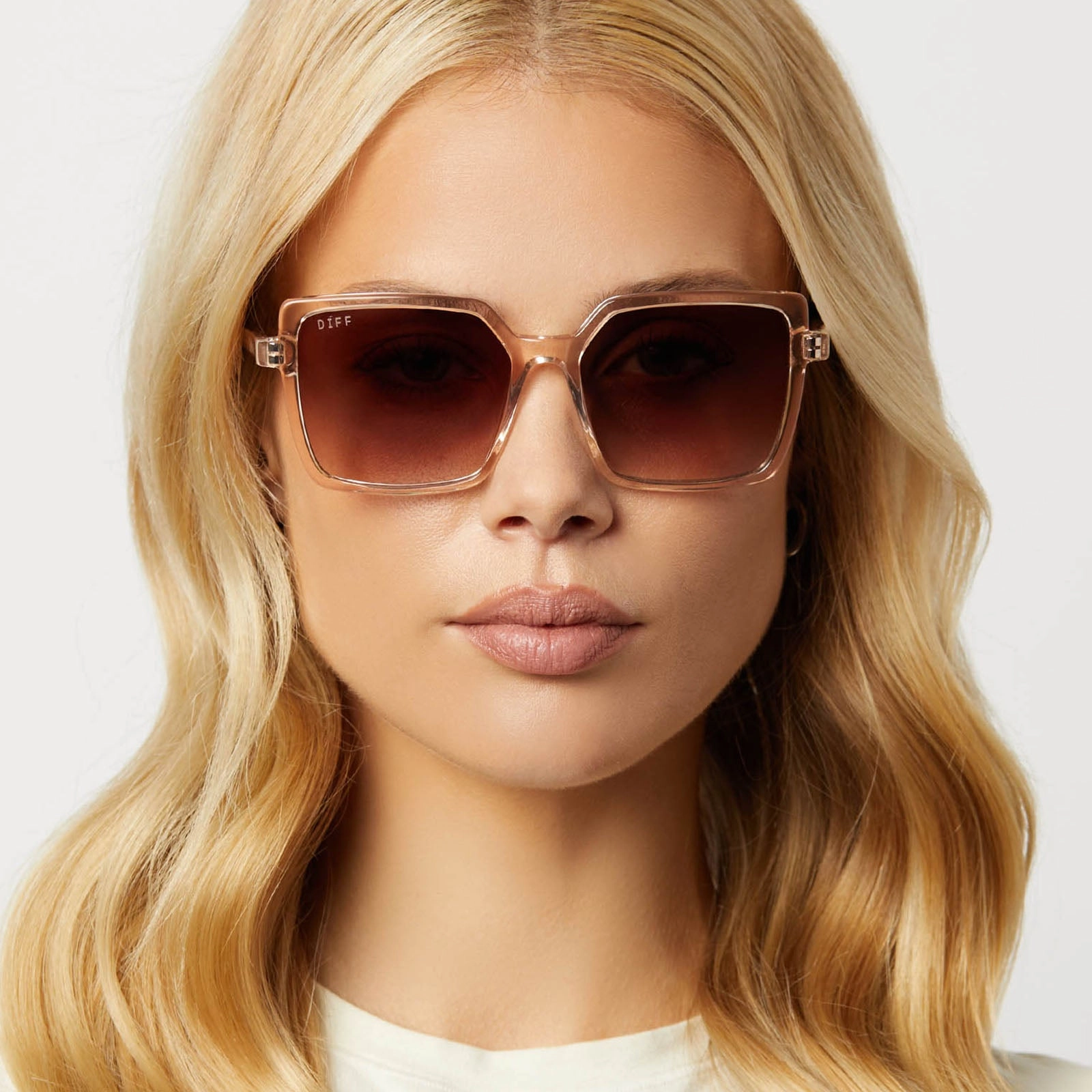 ESME - VINTAGE ROSE CRYSTAL   BROWN GRADIENT SUNGLASSES
