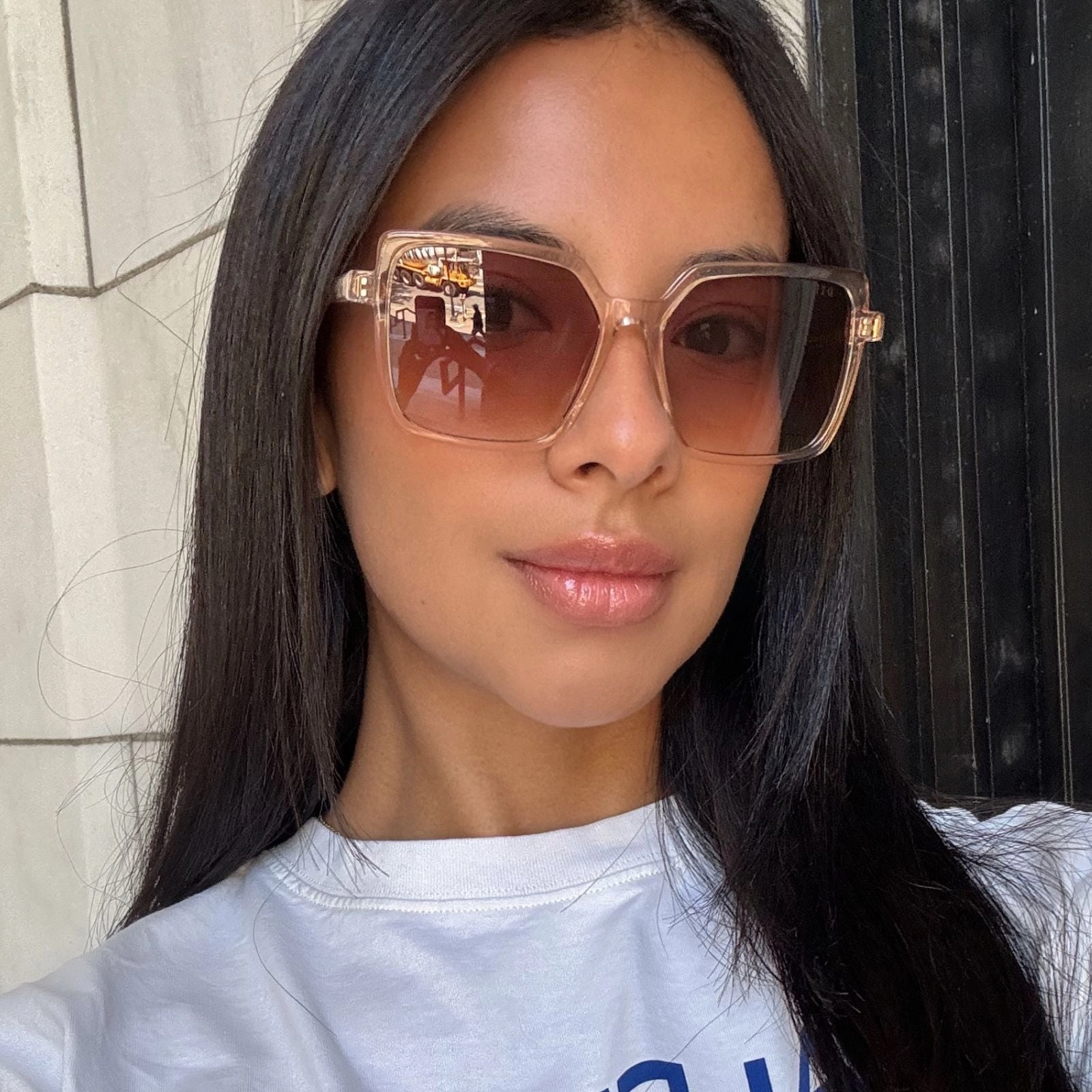 ESME - VINTAGE ROSE CRYSTAL   BROWN GRADIENT SUNGLASSES