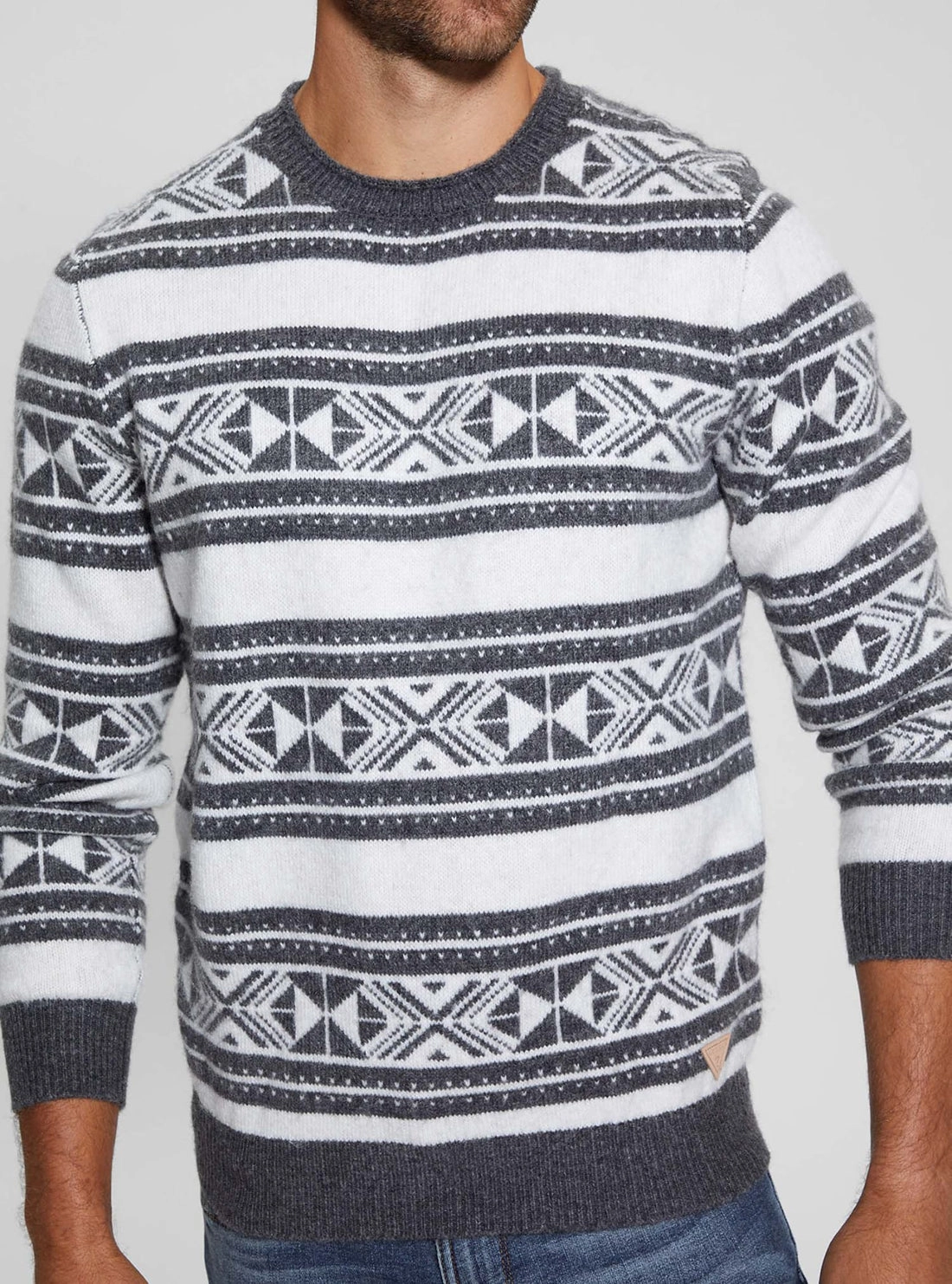 Ezekiel Crew Neck Jacquard Sweater