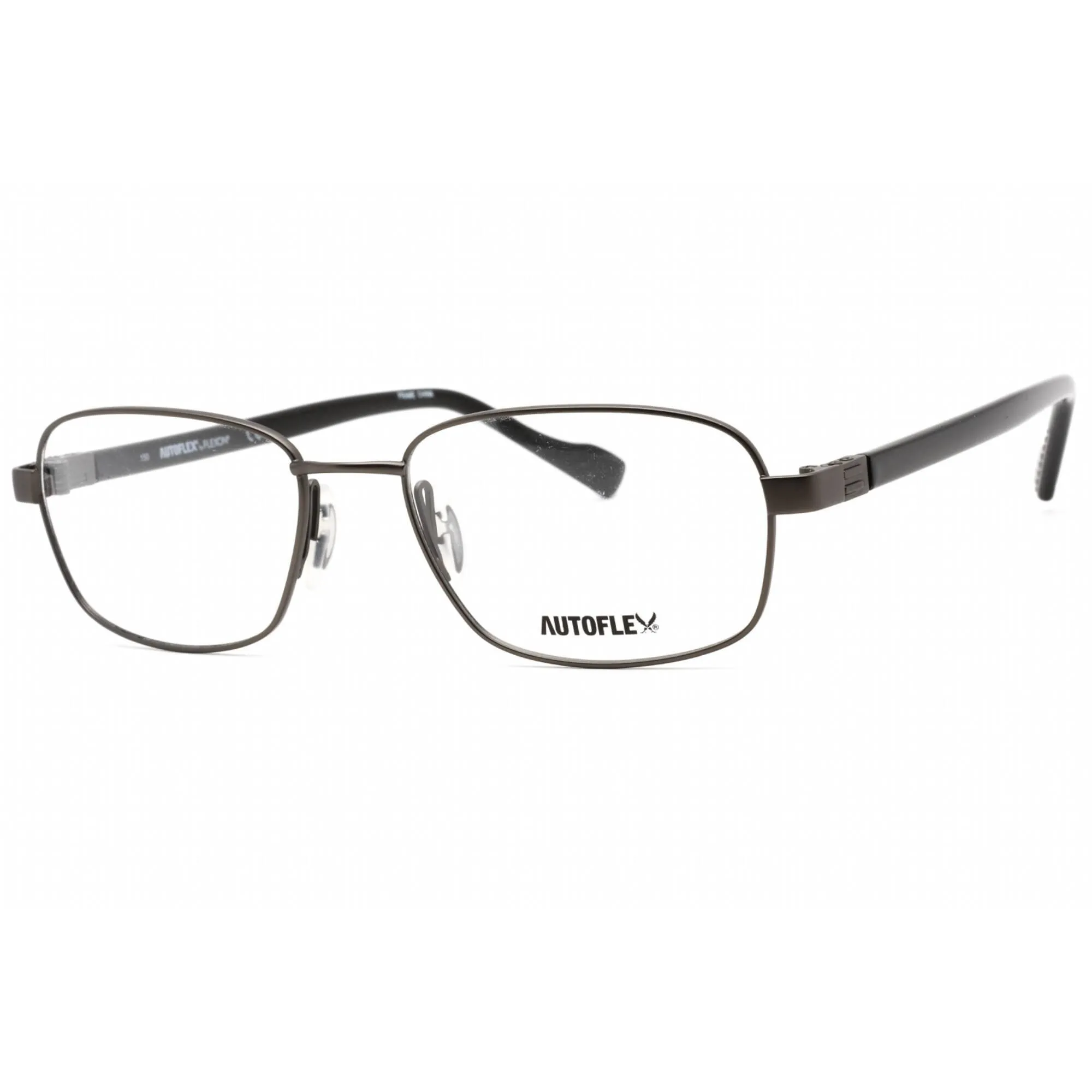 Flexon Men's Eyeglasses - Gunmetal Metal Full Rim Rectangular Frame | AUTOFLEX 117 033