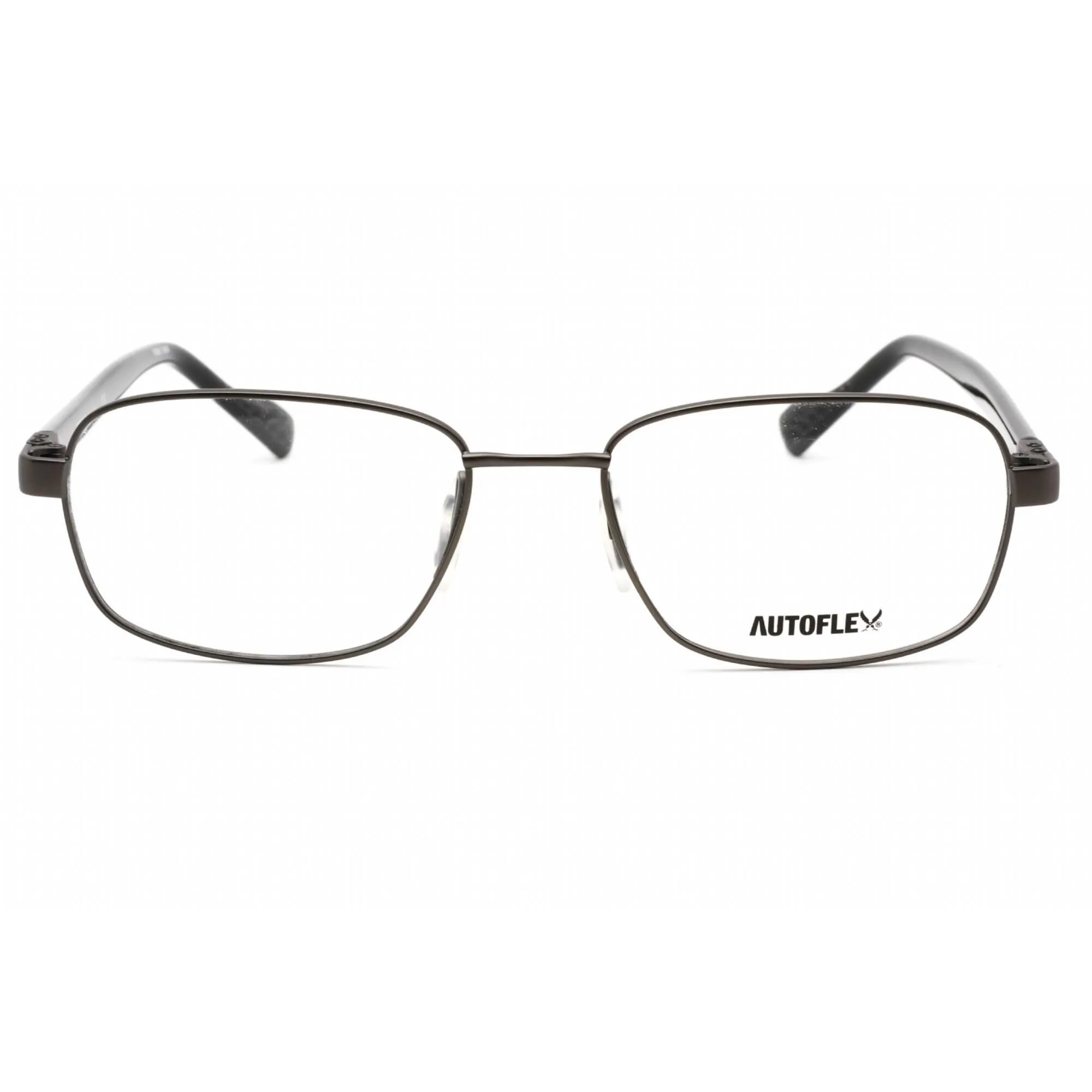 Flexon Men's Eyeglasses - Gunmetal Metal Full Rim Rectangular Frame | AUTOFLEX 117 033
