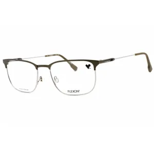 Flexon Men's Eyeglasses - Moss Metal Full Rim Rectangular Frame | FLEXON E1124 310