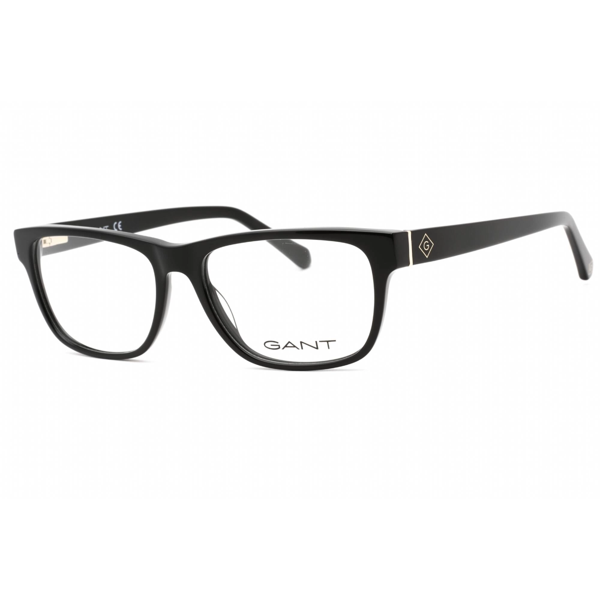 Gant Men's Eyeglasses - Shiny Black Plastic Rectangular Full Rim Frame | GA3272 001