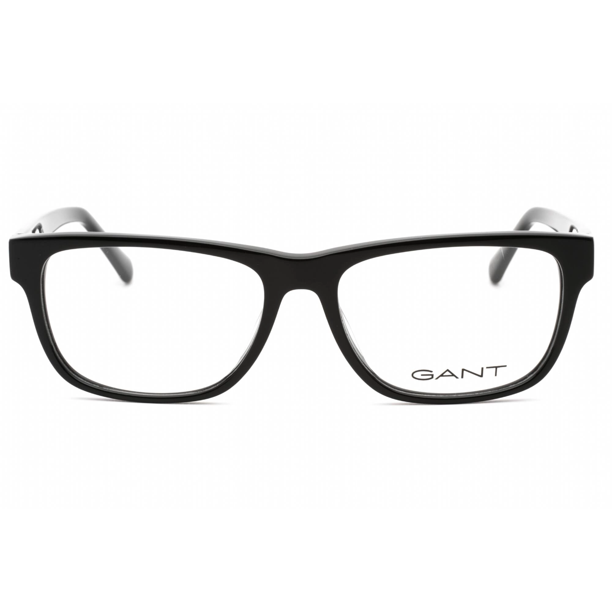 Gant Men's Eyeglasses - Shiny Black Plastic Rectangular Full Rim Frame | GA3272 001