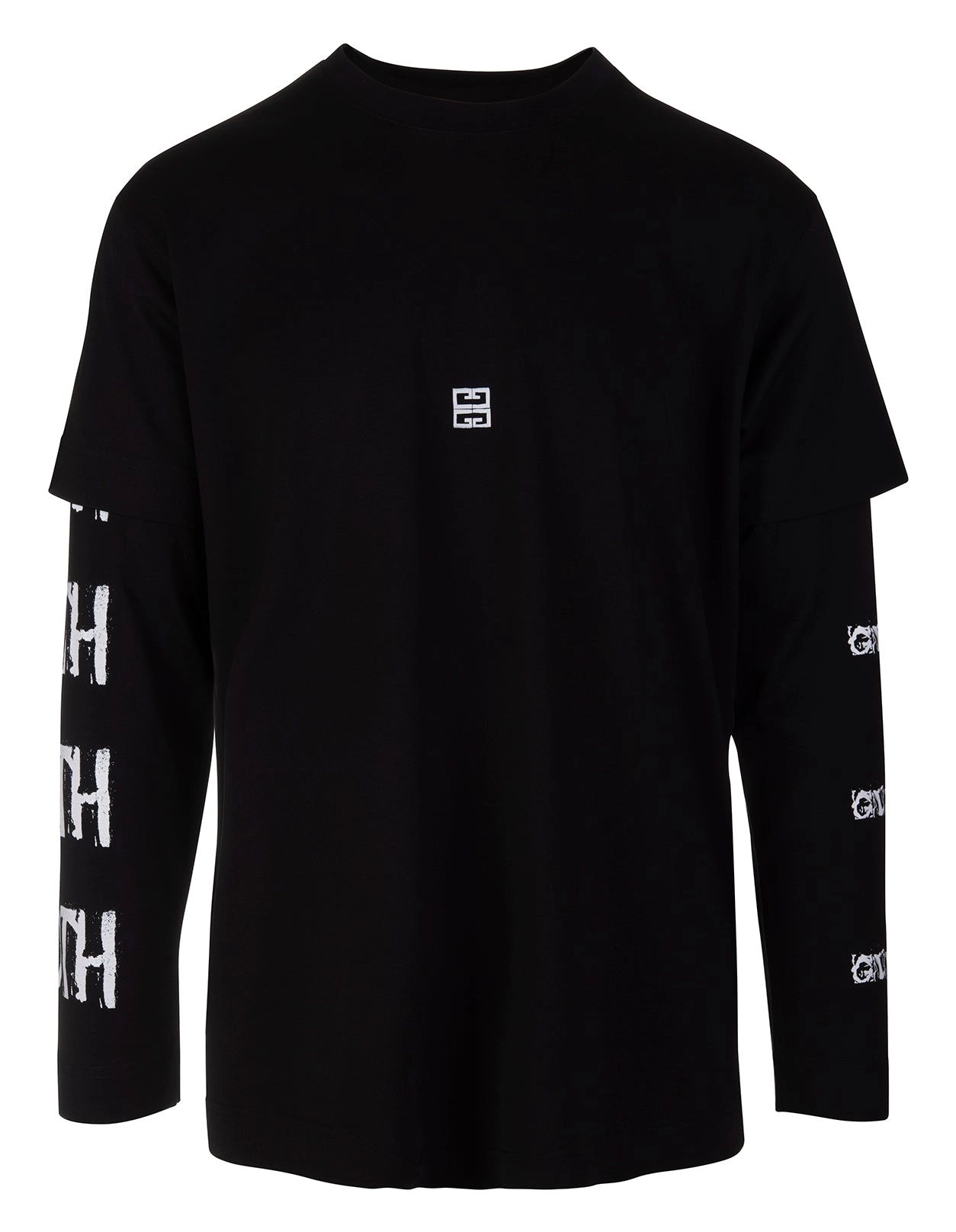Givenchy Logo Printed Crewneck Long-Sleeved T-Shirt