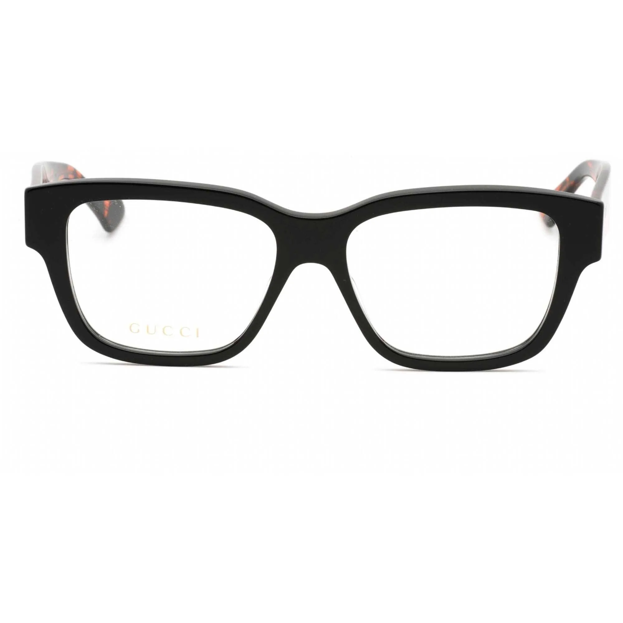 Gucci Men's Eyeglasses - Black/Havana Square Full Rim Plastic Frame | GG1428O 006