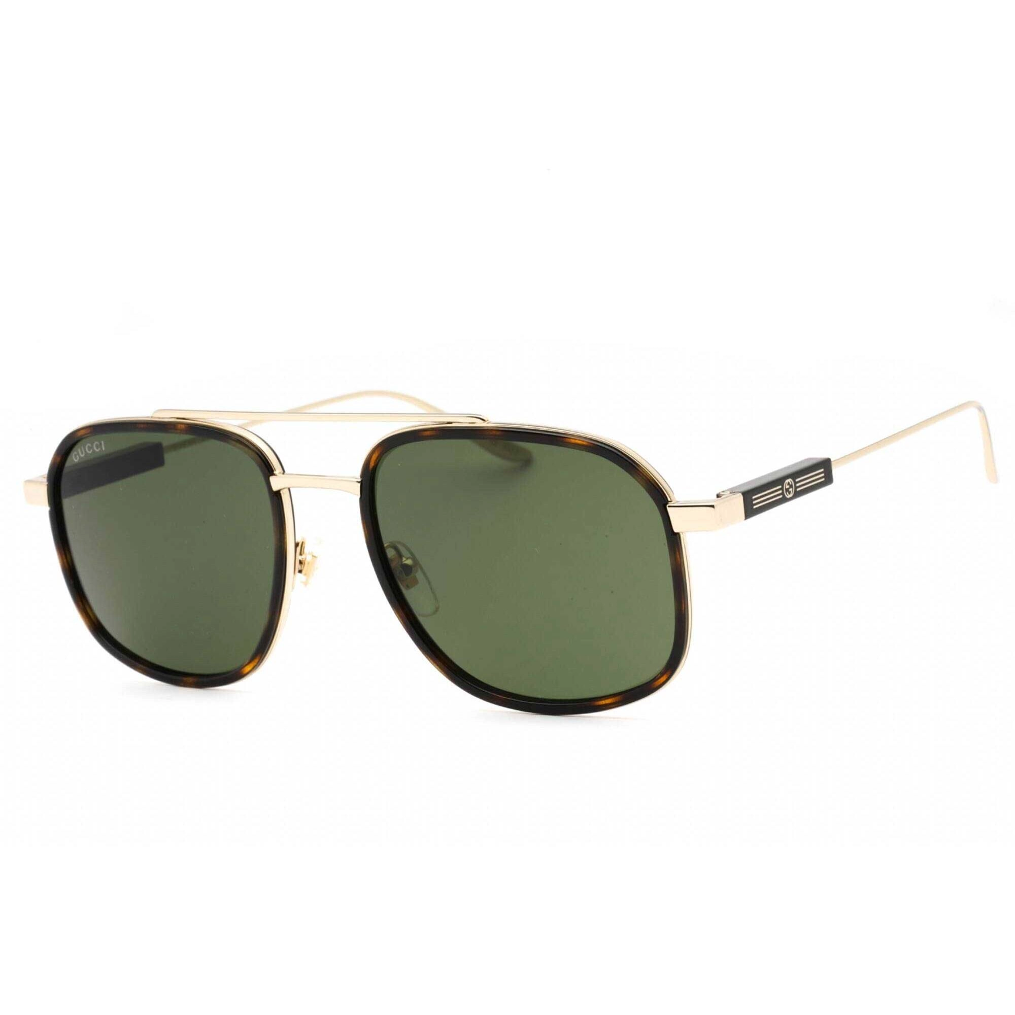Gucci Men's Sunglasses - Havana/Gold Full Rim Metal Frame | GG1310S 002