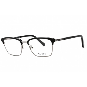 Guess Men's Eyeglasses - Shiny Black Metal Cat Eye Shape Full Rim Frame | GU50062 001