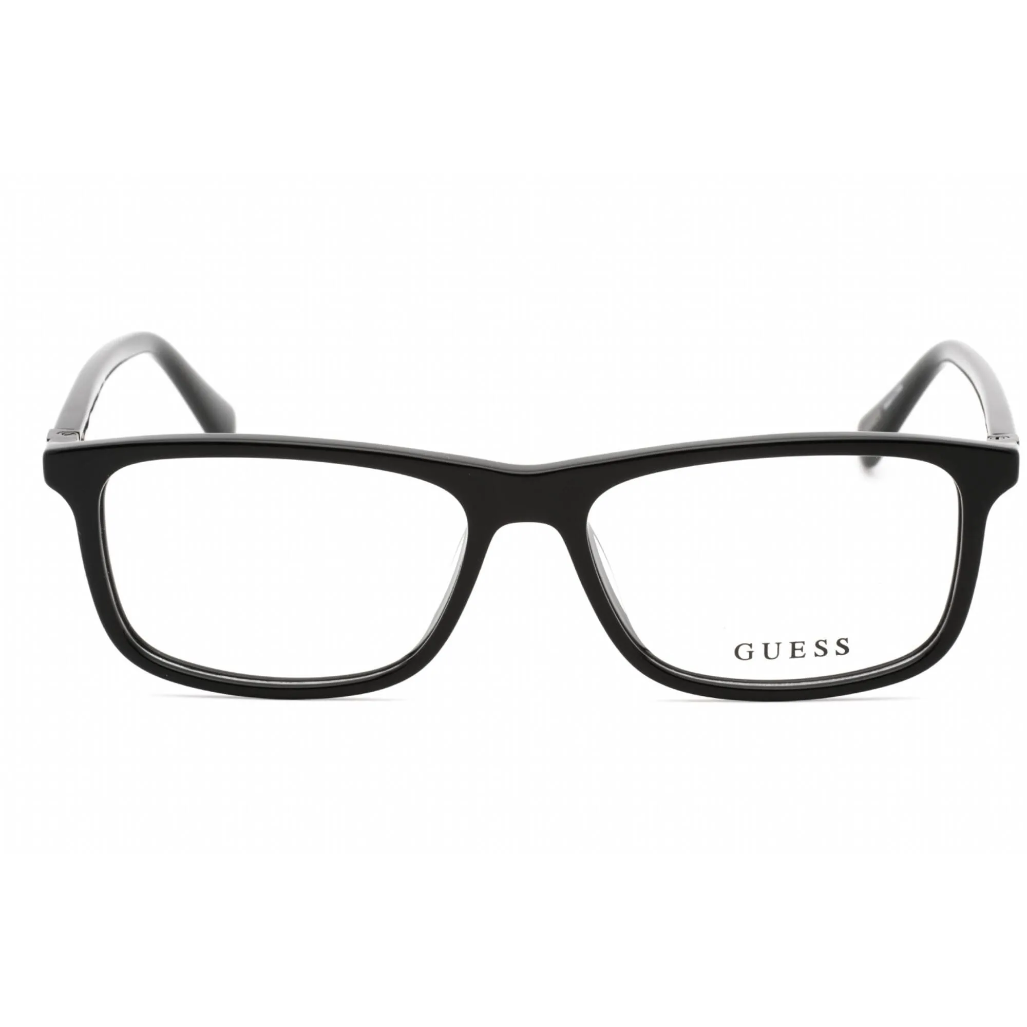 Guess Men's Eyeglasses - Shiny Black Plastic Rectangular Frame, 53mm | GU50054 001