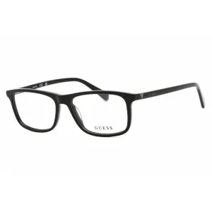 Guess Men's Eyeglasses - Shiny Black Plastic Rectangular Frame, 53mm | GU50054 001