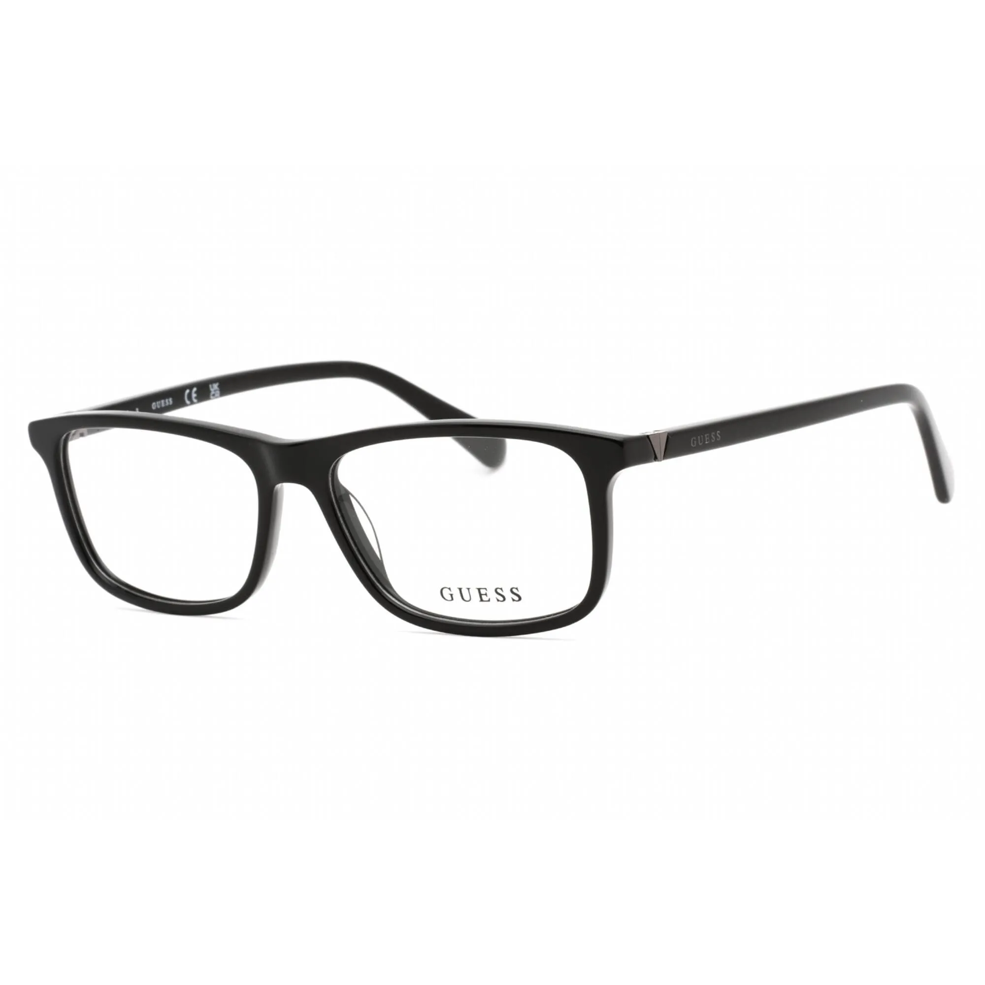 Guess Men's Eyeglasses - Shiny Black Plastic Rectangular Frame, 53mm | GU50054 001