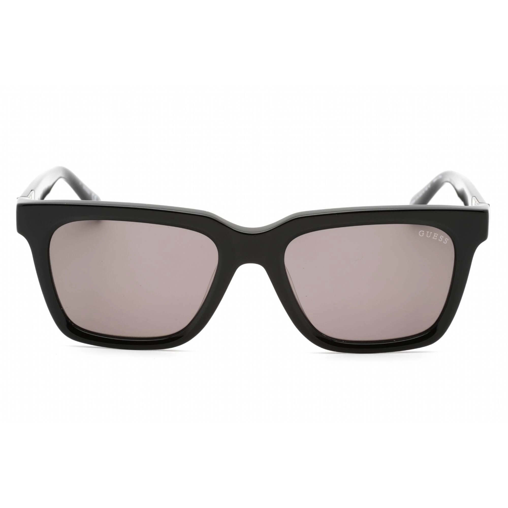 Guess Men's Sunglasses - Full Rim Shiny Black Plastic Rectangular Frame | GU00064 01A