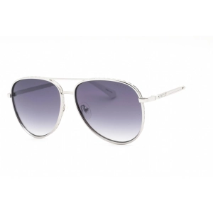 Guess Men's Sunglasses - Shiny Light Nickeltin Aviator Full Rim Frame | GU5206 10C
