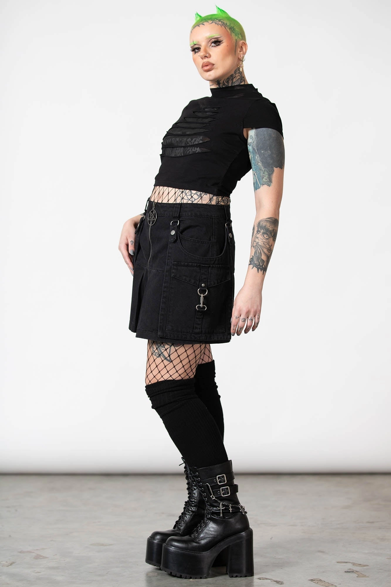Hettie Slashed Crop Top - Resurrect
