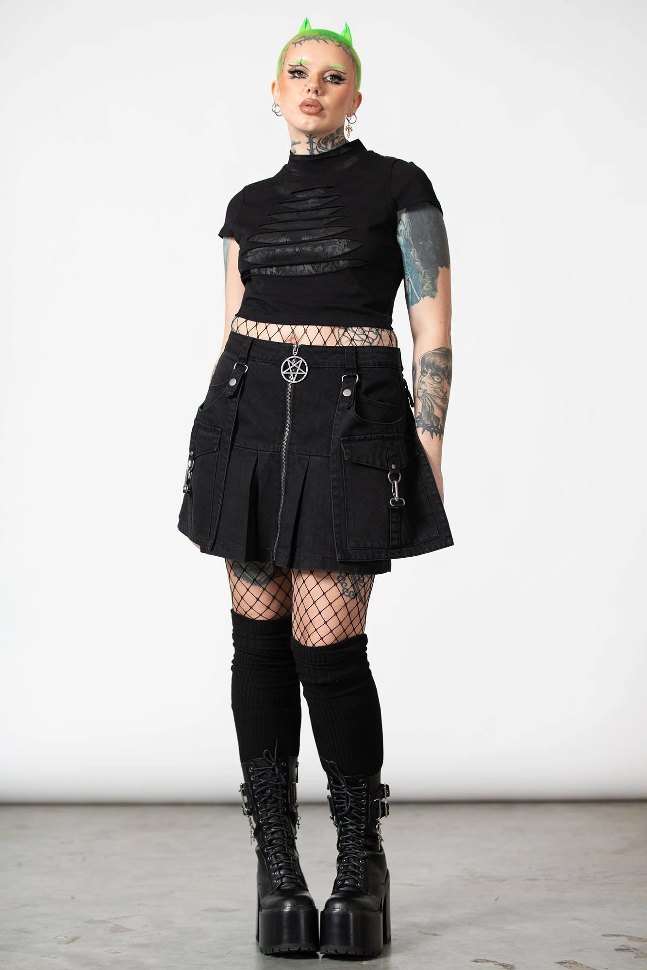 Hettie Slashed Crop Top - Resurrect