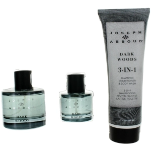 Joseph Abboud Men's Gift Set - Dark Woods Sophisticated Captivating Aroma, 3 Piece