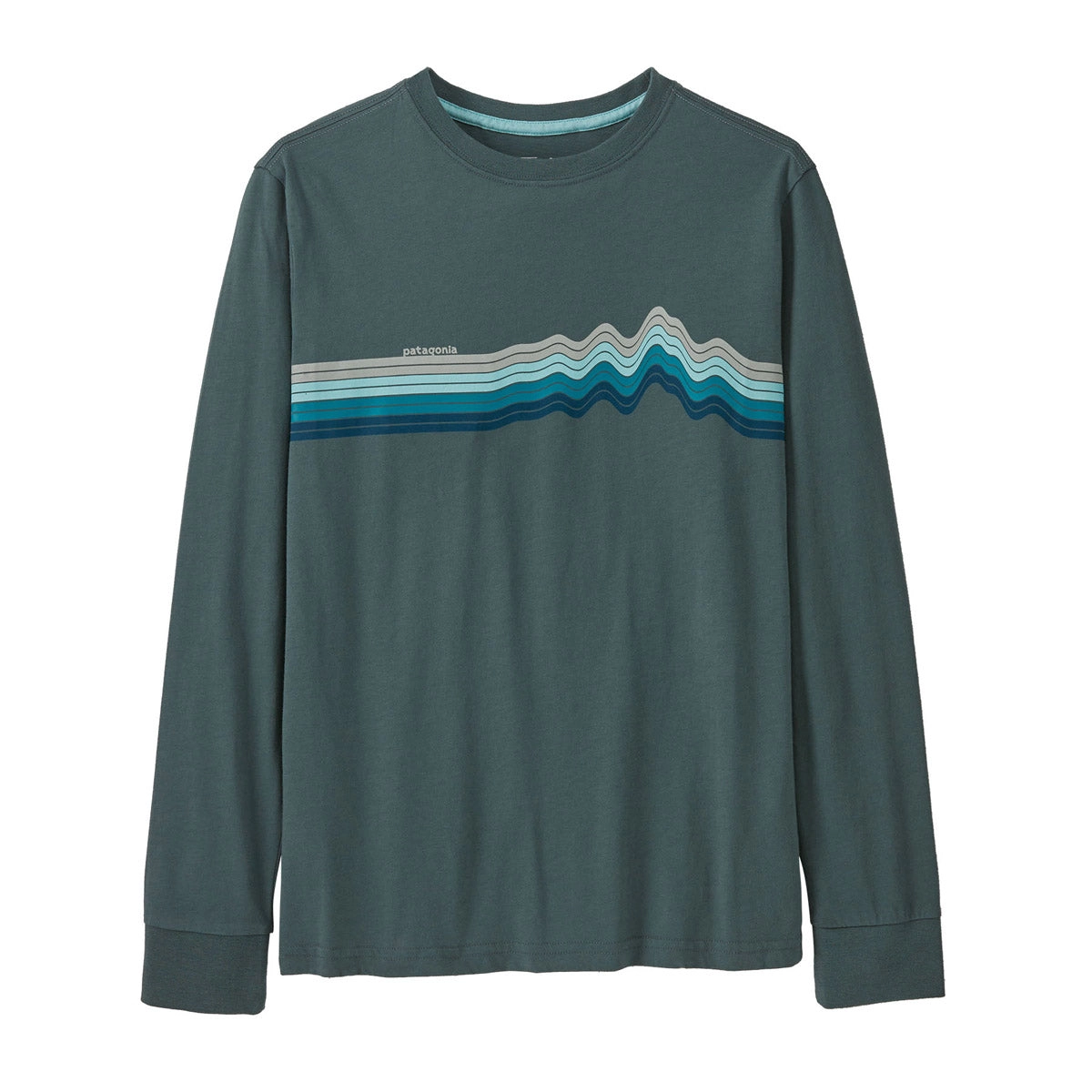 Kids' Long-Sleeved Regenerative Organic Certified Cotton Ridge Rise Stripe T-Shirt