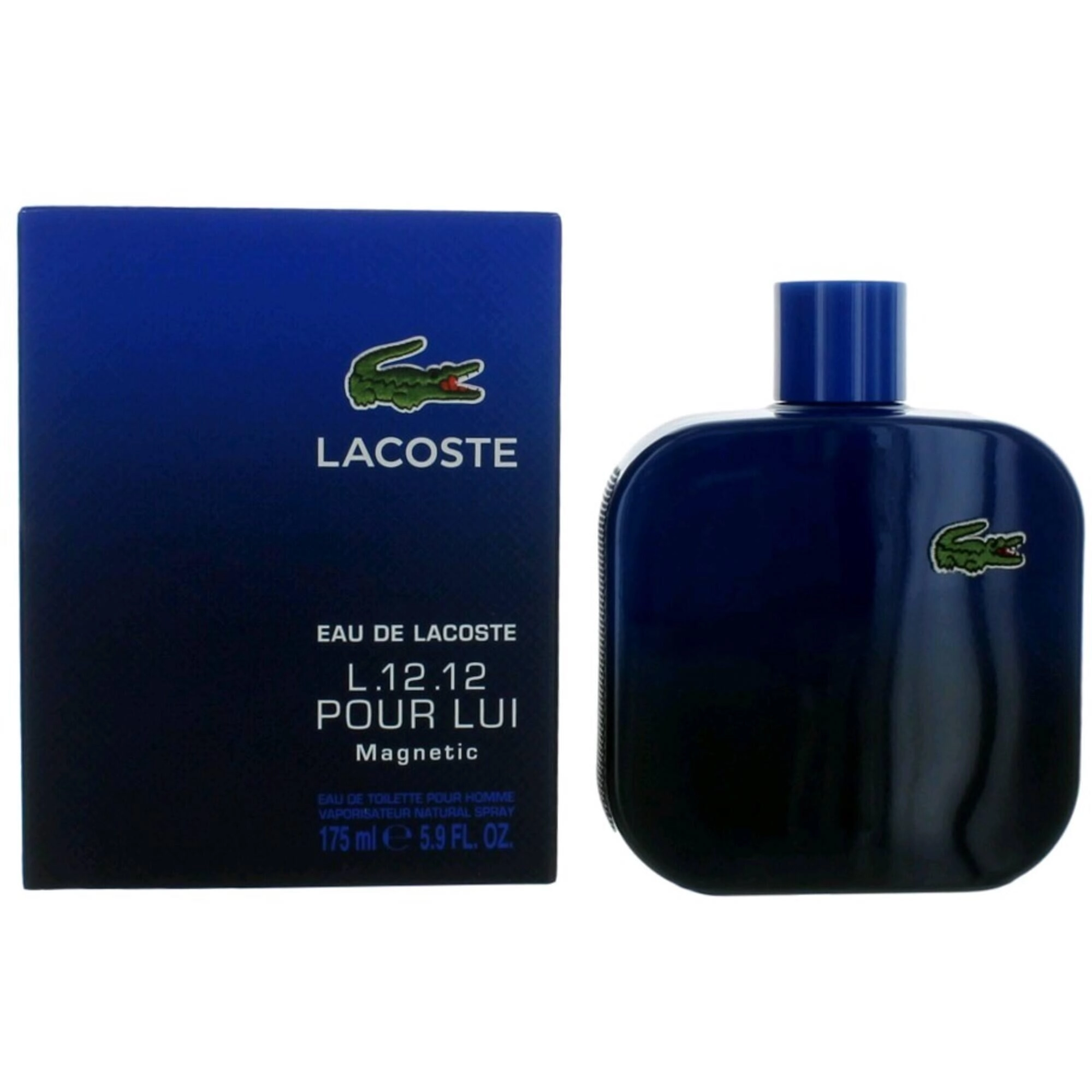 Lacoste Men's EDT Spray - L.12.12 Magnetic Artemisia, Bamboo, Juniper Top Notes, 5.9oz