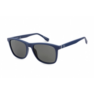 Lacoste Men's Sunglasses - Matte Blue Rectangular Plastic Frame Grey Lens | L860SP 424