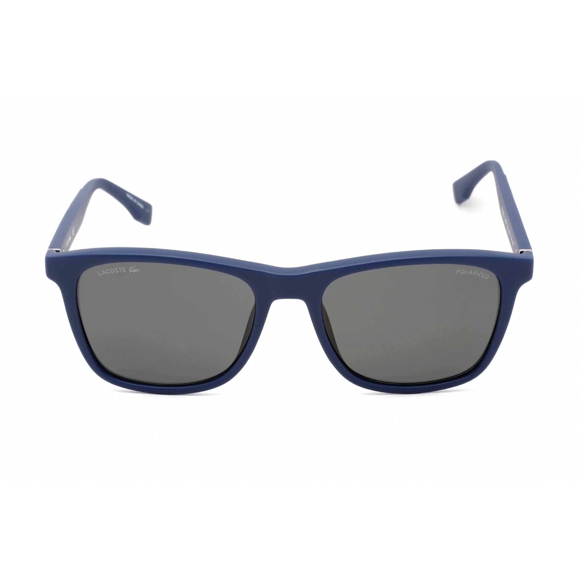 Lacoste Men's Sunglasses - Matte Blue Rectangular Plastic Frame Grey Lens | L860SP 424