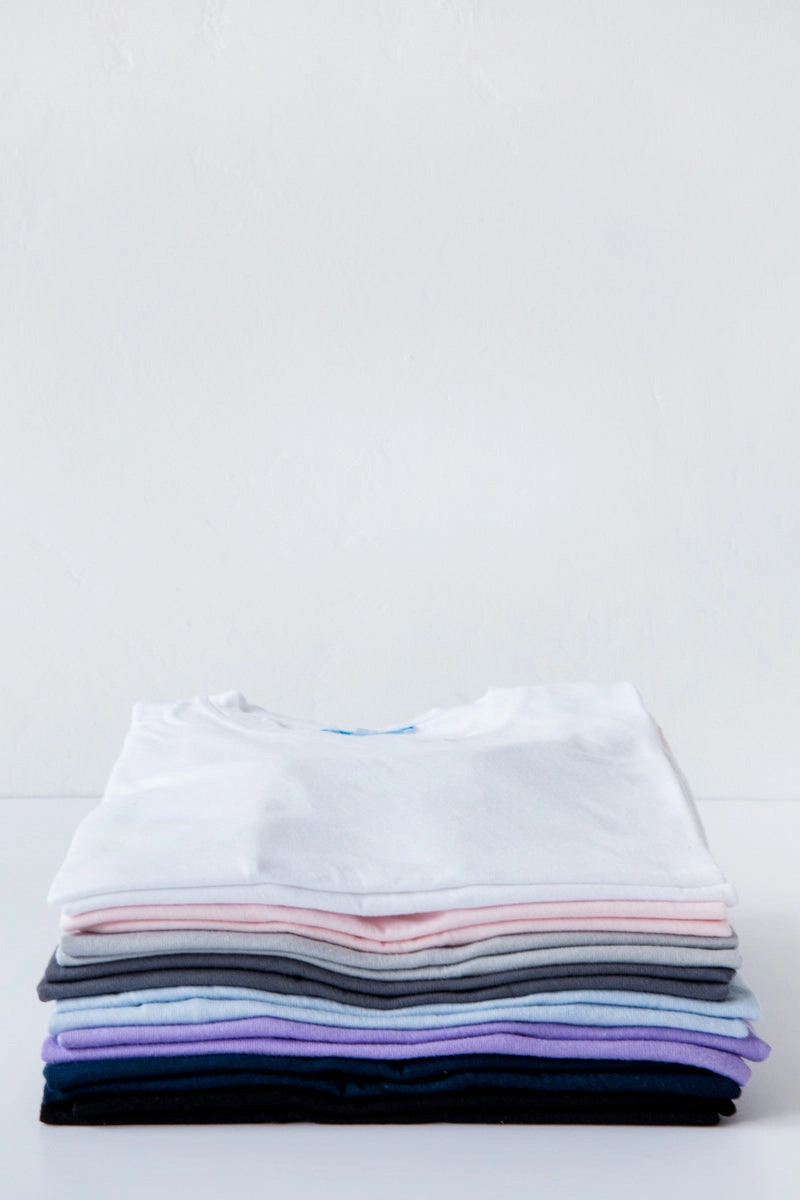 lost & found navy linen short sleeve tee