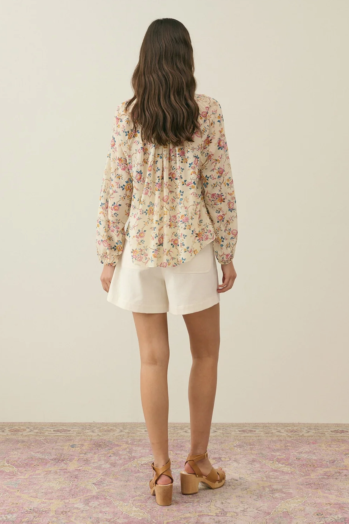 Louise Misha Nicoliana Cream Retro Garden Blouse