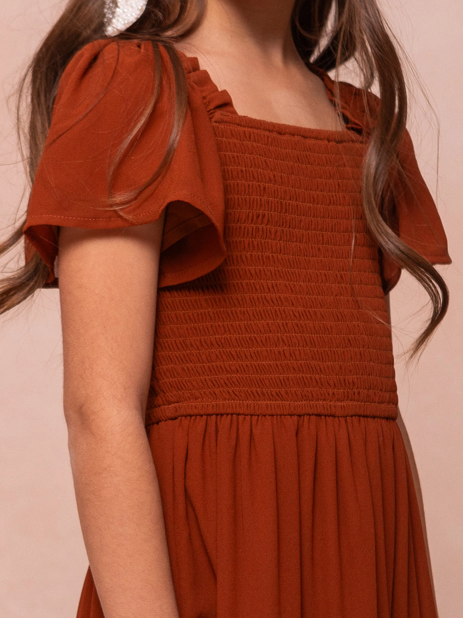 Mini Ellie Dress in Amber Chiffon - FINAL SALE