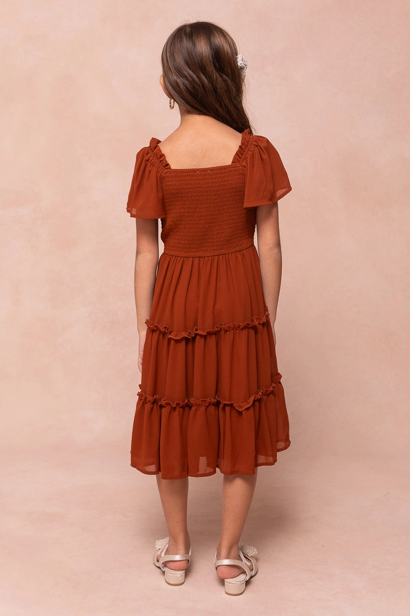 Mini Ellie Dress in Amber Chiffon - FINAL SALE