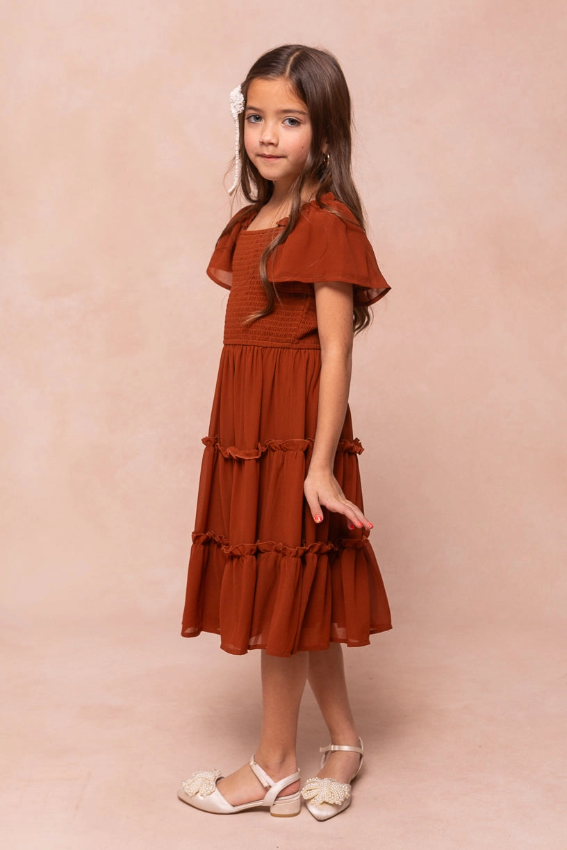 Mini Ellie Dress in Amber Chiffon - FINAL SALE