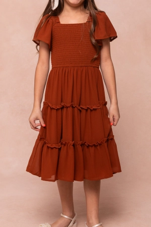 Mini Ellie Dress in Amber Chiffon - FINAL SALE