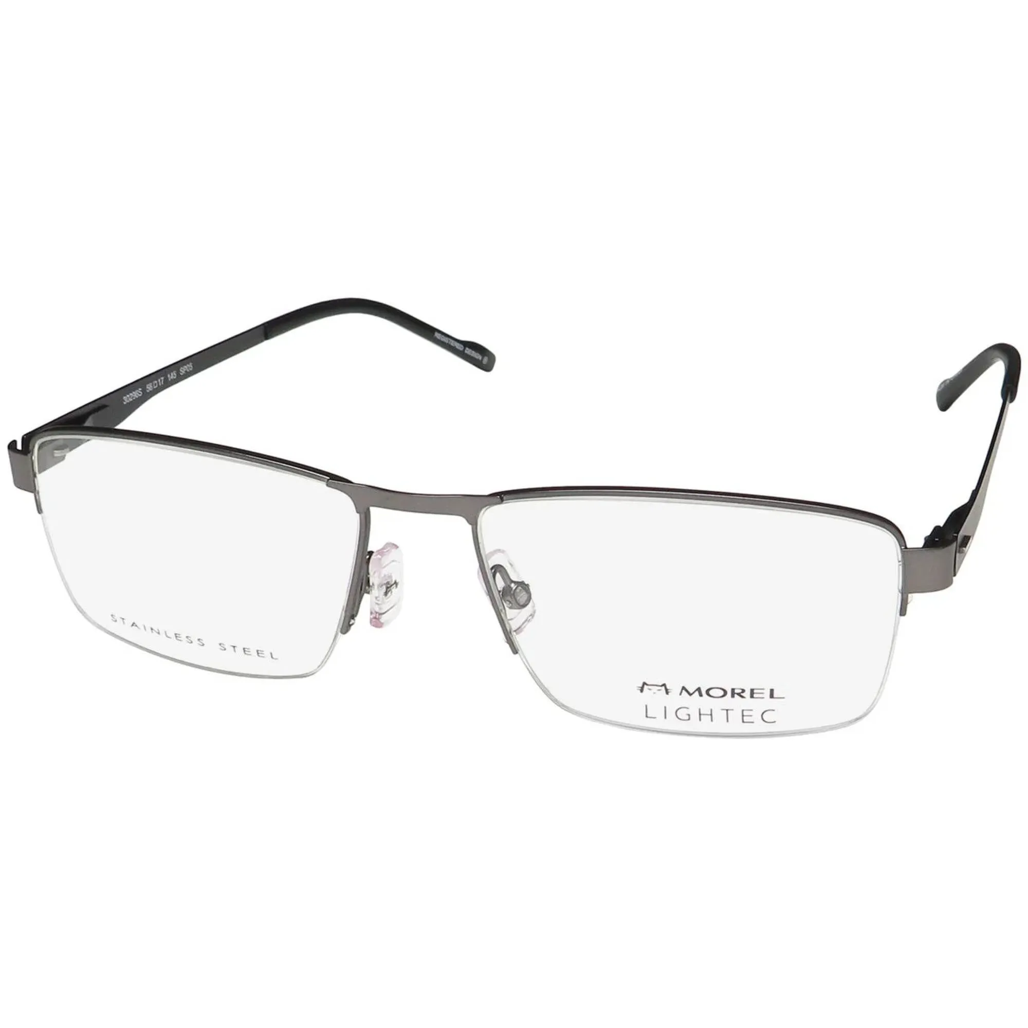 Morel Men's Eyeglasses - Gunmetal Metal Half Rim Rectangular Shape Frame | 30296S SP05