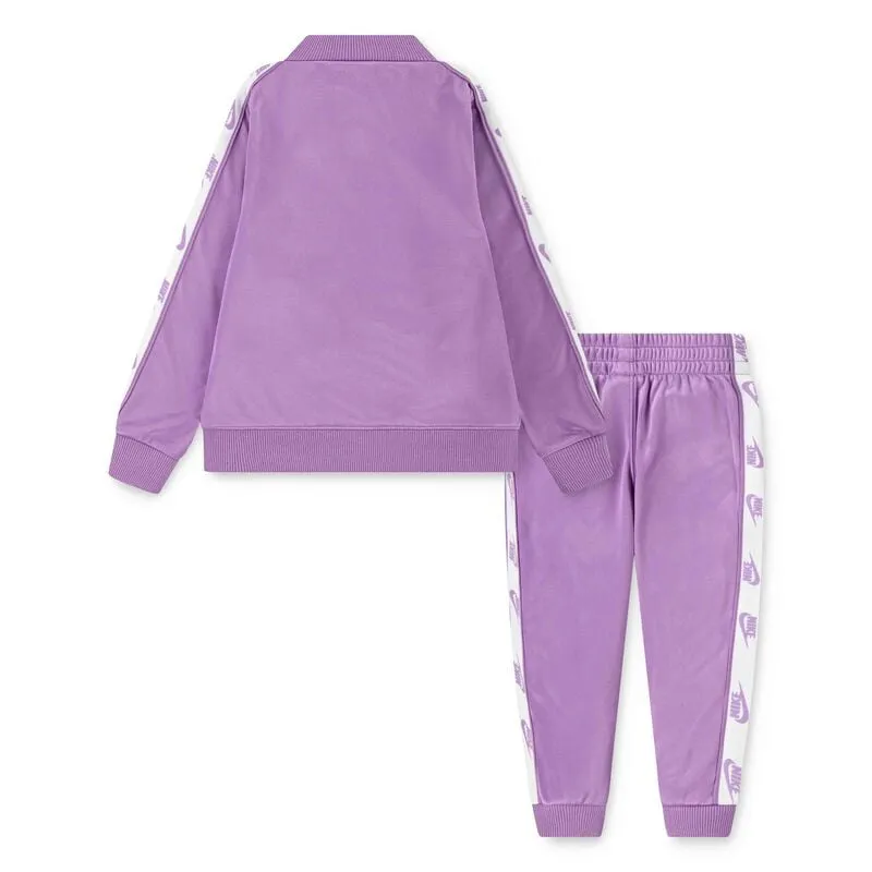 NIKE KID'S LOGO TAPING FUCHSIA FULL ZIP TRACKSUIT