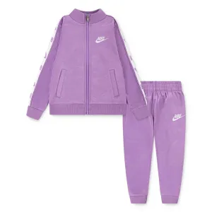 NIKE KID'S LOGO TAPING FUCHSIA FULL ZIP TRACKSUIT
