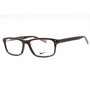 Nike Men's Eyeglasses - Brown Plastic Rectangular Full Rim Frame | NIKE 7245 243