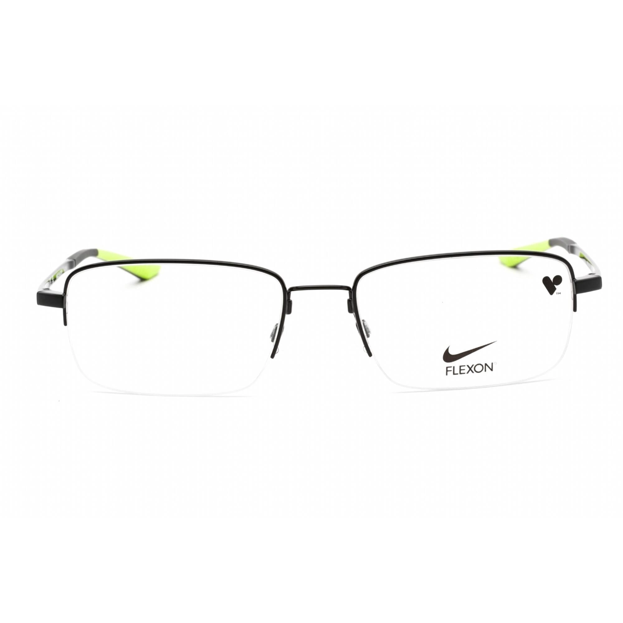 Nike Men's Eyeglasses - Clear Lens Rectangular Shape Black Metal Frame | 4306 004