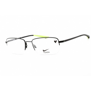 Nike Men's Eyeglasses - Clear Lens Rectangular Shape Black Metal Frame | 4306 004