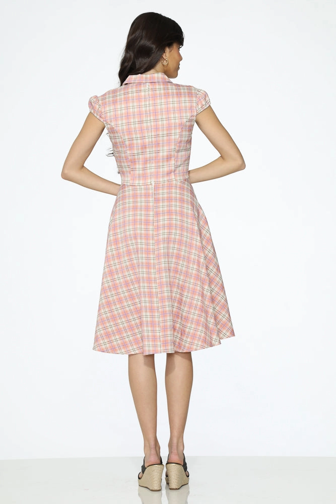 Pink Plaid Swing Dress