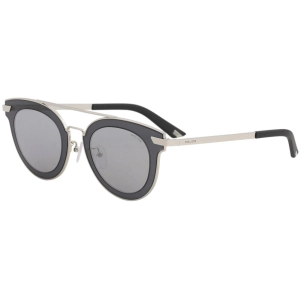 Police Men's Sunglasses - Shiny Palladium Metal Cat Eye Frame | POLICE SPL349 579X