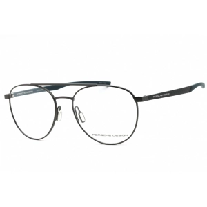 Porsche Men's Eyeglasses - Dark Grey/Blue Metal Full Rim Aviator Shape Frame| P8754 A