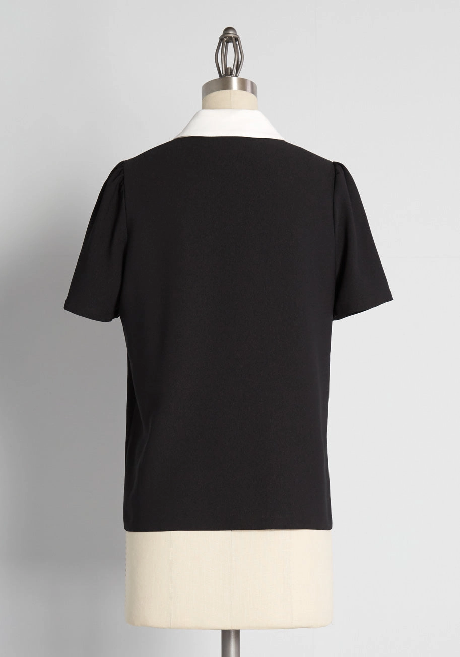 Positive First Impressions Tie-Neck Blouse