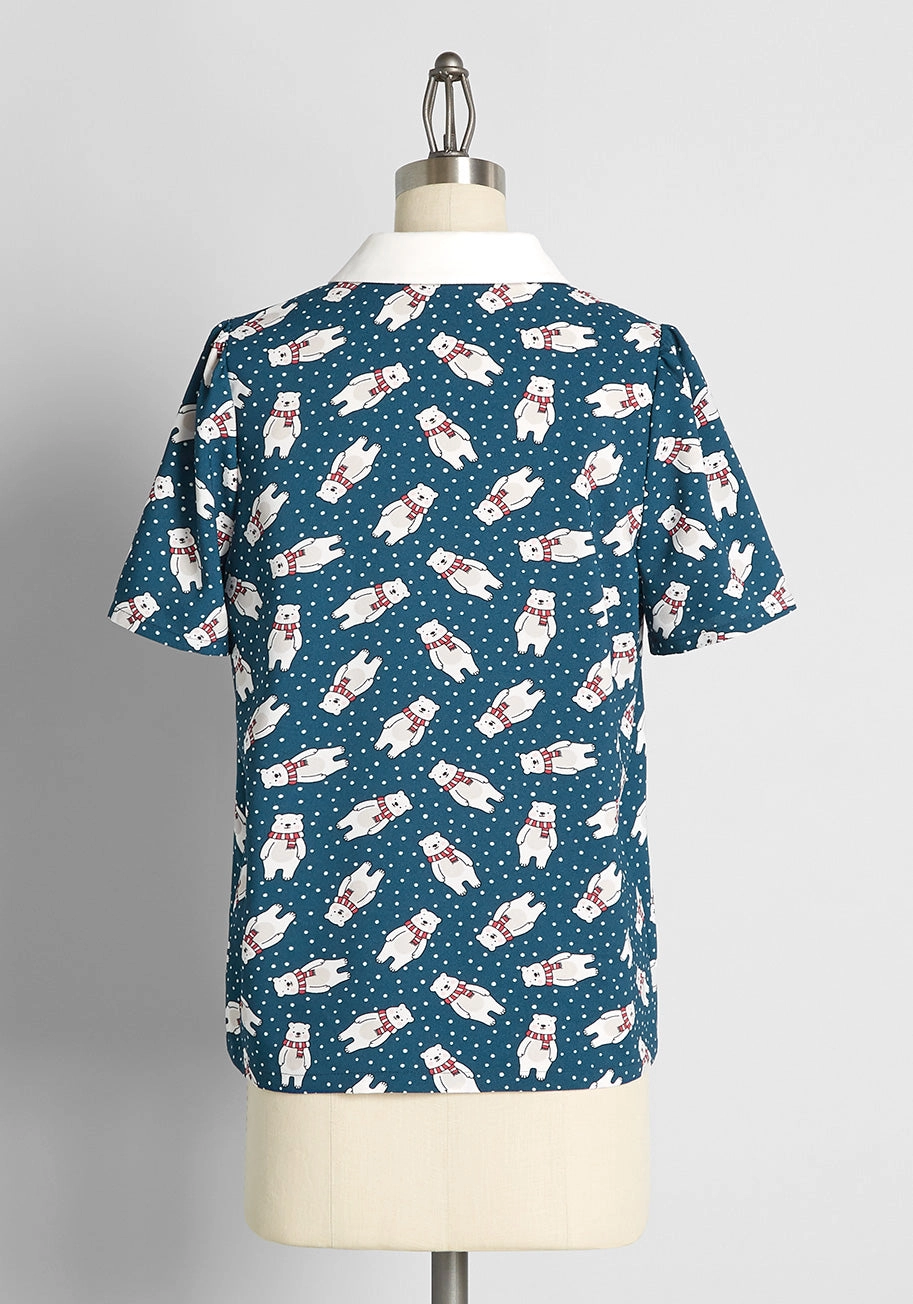 Positive First Impressions Tie-Neck Blouse