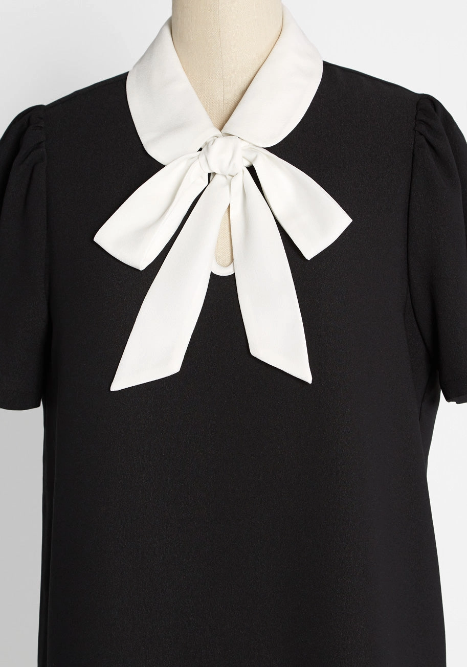 Positive First Impressions Tie-Neck Blouse