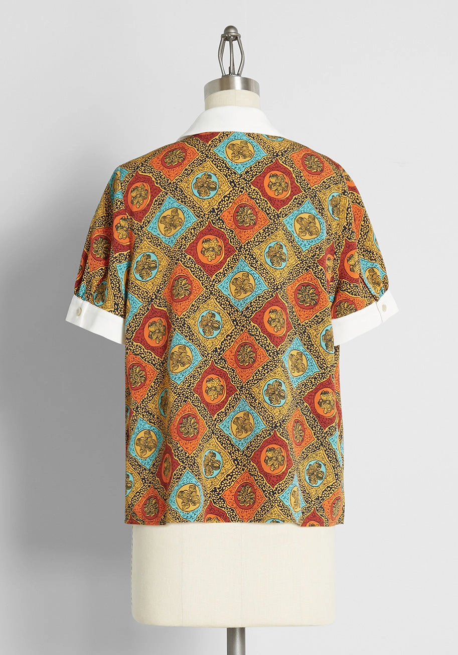 Positive First Impressions Tie-Neck Blouse