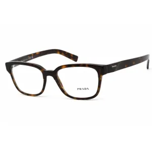 Prada Men's Eyeglasses - Clear Lens Tortoise Plastic Square Frame | 0PR 04YV 2AU1O1