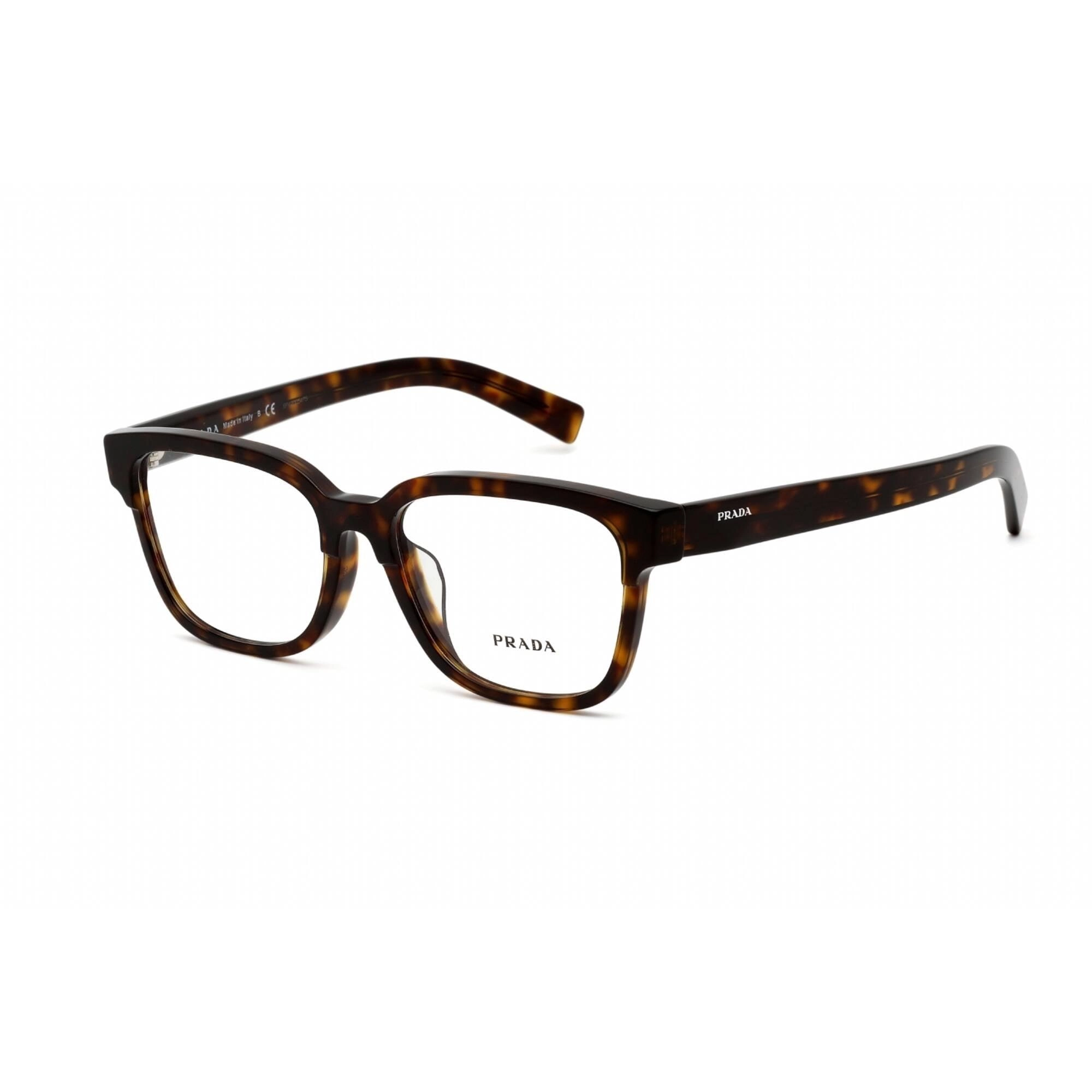 Prada Men's Eyeglasses - Full Rim Square Tortoise Plastic Frame | 0PR 04YVF 2AU1O1