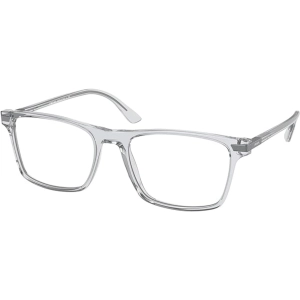 Prada Men's Eyeglasses - Grey Transparent Rectangular Frame | PRADA 0PR01WV U431O1