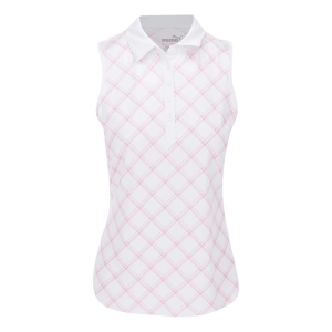 Puma - Women's Cloudspun Plaid Sleeveless Polo (623919 01)