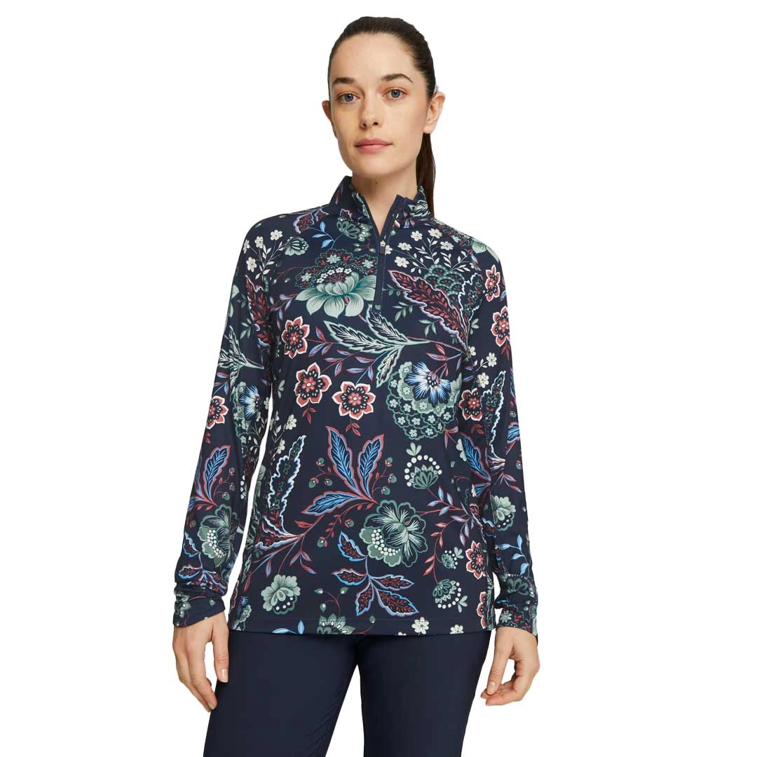 Puma - Women's Puma x LIBERTY You-V Golf Quarter-Zip Sweater (622789 01)
